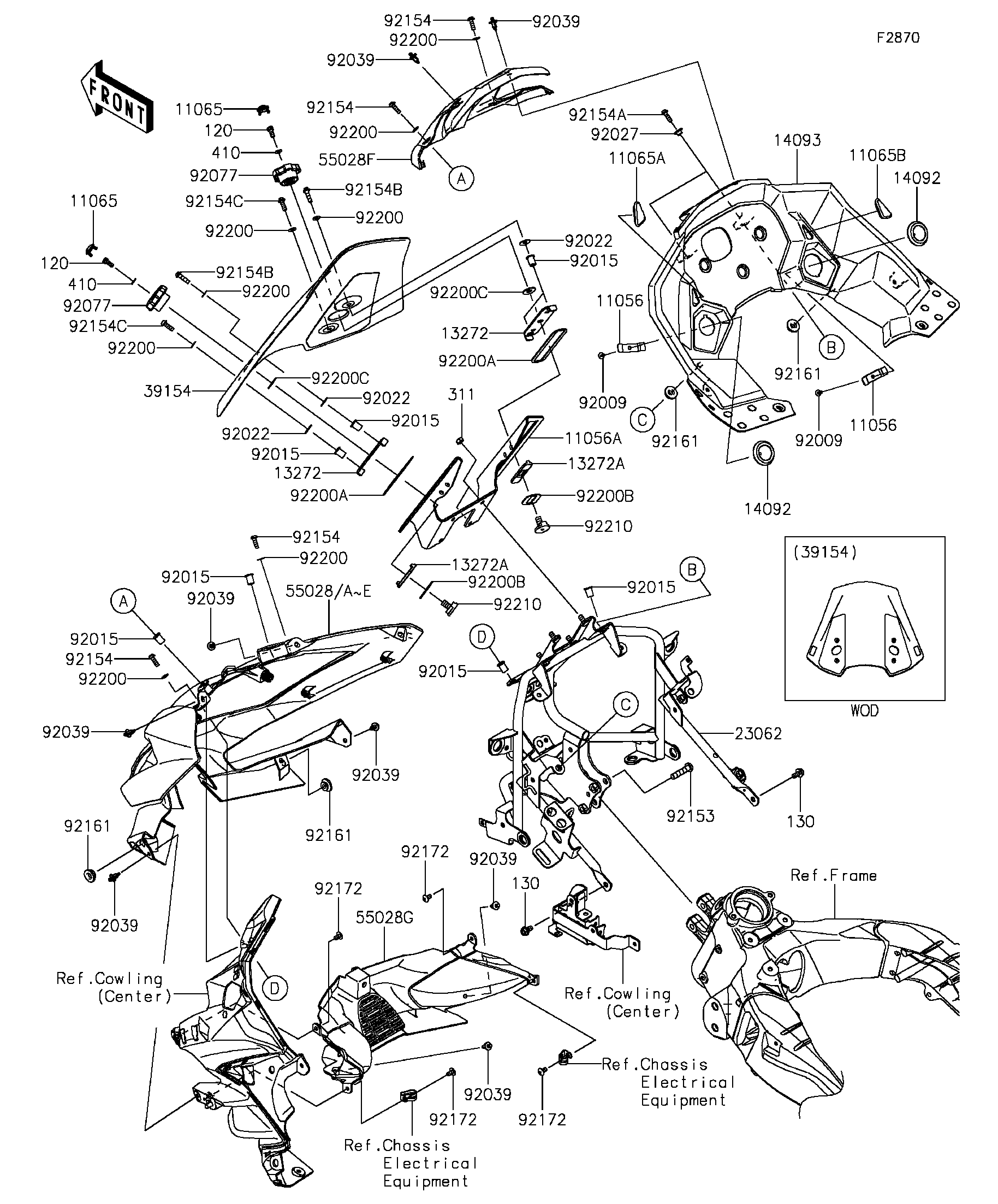 Original Ersatzteile für Kühler (Upper) von einer KAWASAKI  